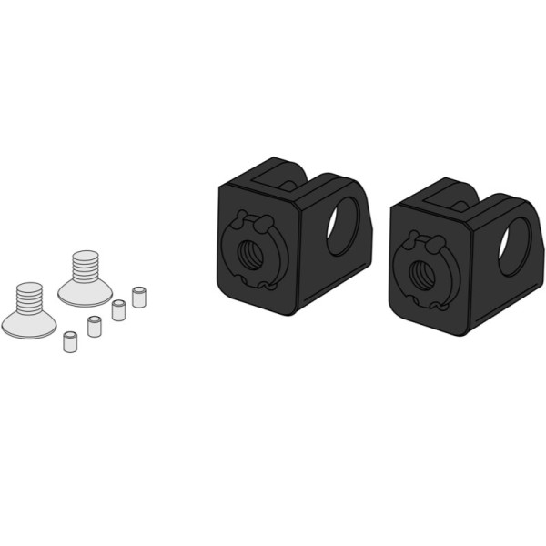 Puig Adjustable Footpeg Adaptors Black